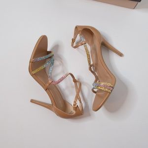 BCBGeneration Nude Rainbow Jalila Heels Sz: 9